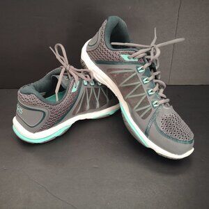 Ryka Influence 2.5 Ladies Size 6.5 Grey & Teal N-Gage Cross Training Shoes